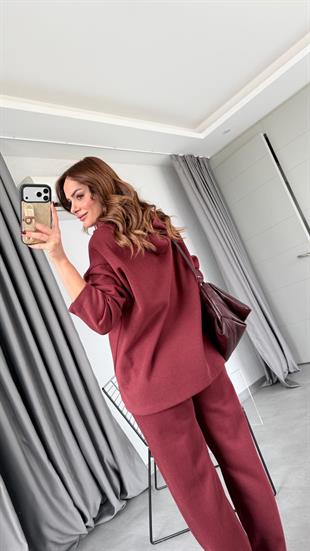 Diana Kapşonlu Triko Takım