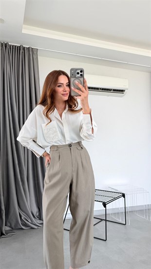 Vizon Mirel Keten Pantolon