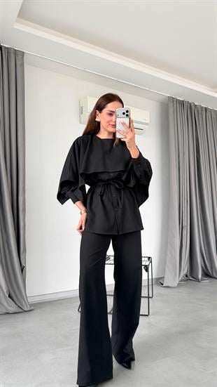 Fauna Pelerin Detaylı Gömlek Takım