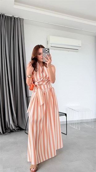 Orange Haze Crop Etek Takım