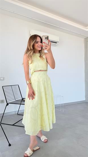 Pelin Yıldız Butik | Bianca Fisto Keten Takım | Kadın Giyim