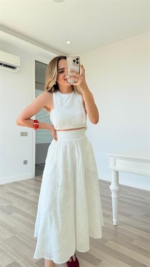 Pelin Yıldız Butik | Bianca Fisto Keten Takım | Kadın Giyim