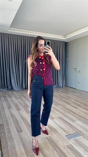 Sandy Kesik Paça Boyfit Jean