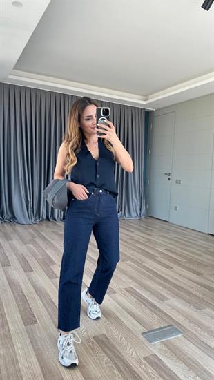 Sandy Kesik Paça Boyfit Jean