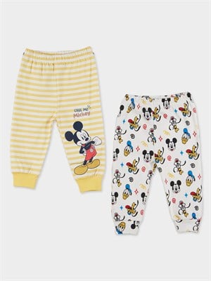 Disney Mickey Mouse Lisanslı Erkek Bebek 2'li Patiksiz Pantolon 20838