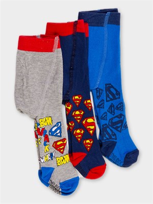 Superman Lisanslı Erkek Bebek Külotlu Çorap 19161