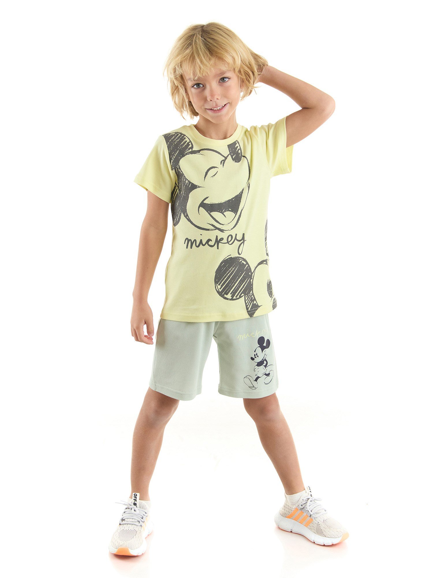 Disney Mickey Mouse Licensed Boy T-Shirt and Shorts 2-Pack 20894