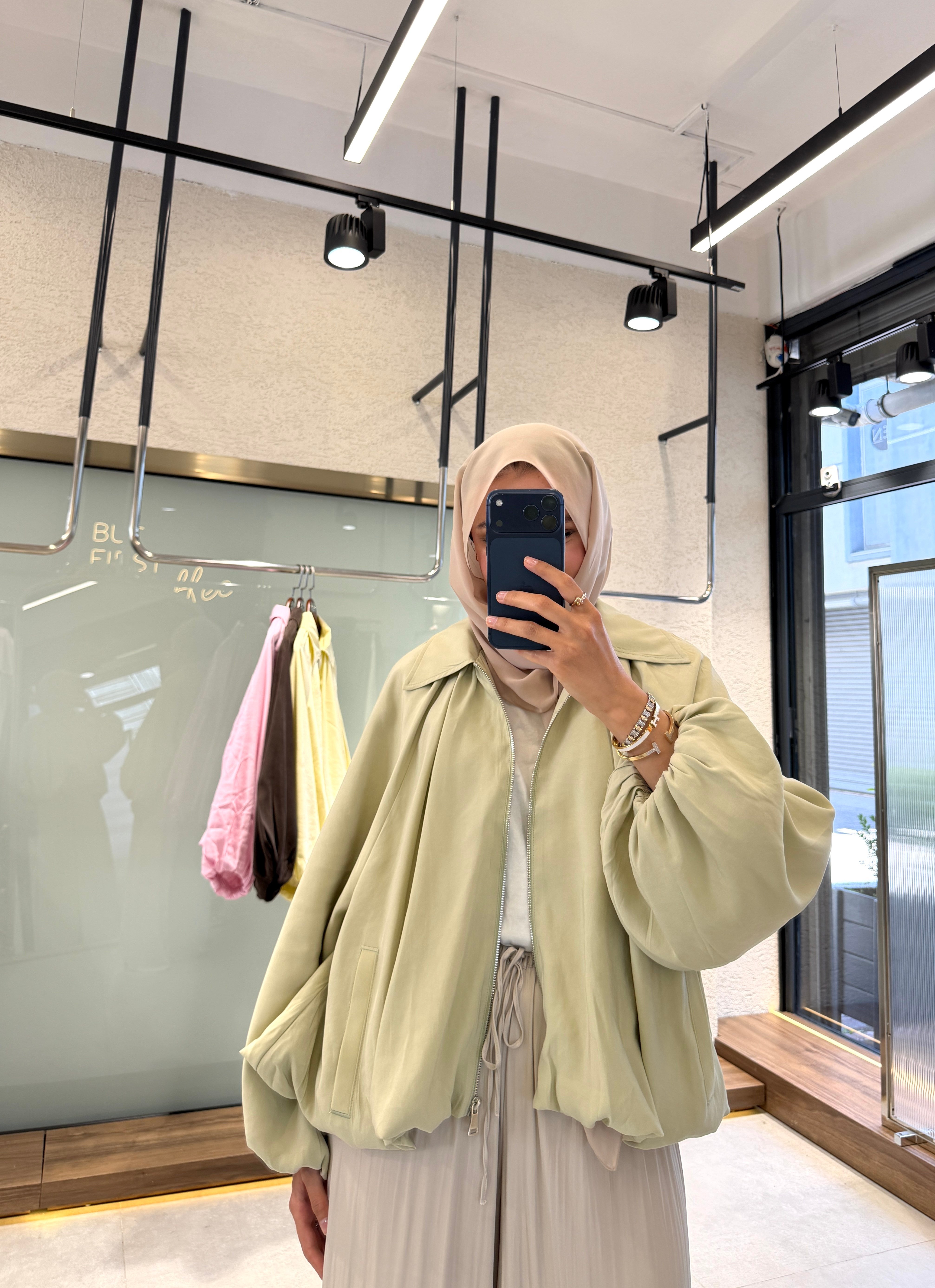 Nova Bomber Ceket - Yeşil