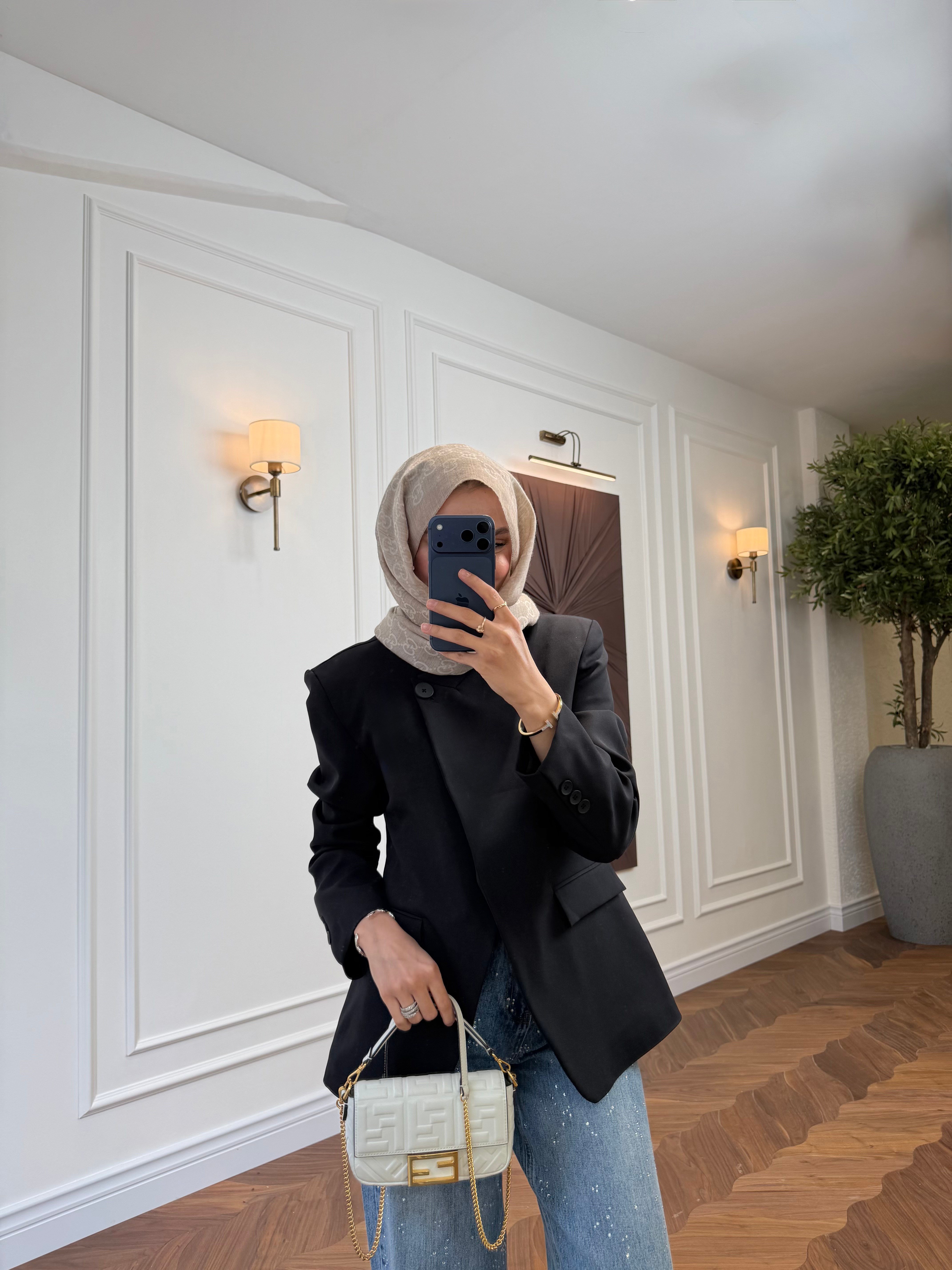 Marla Tek Düğmeli Blazer - Siyah