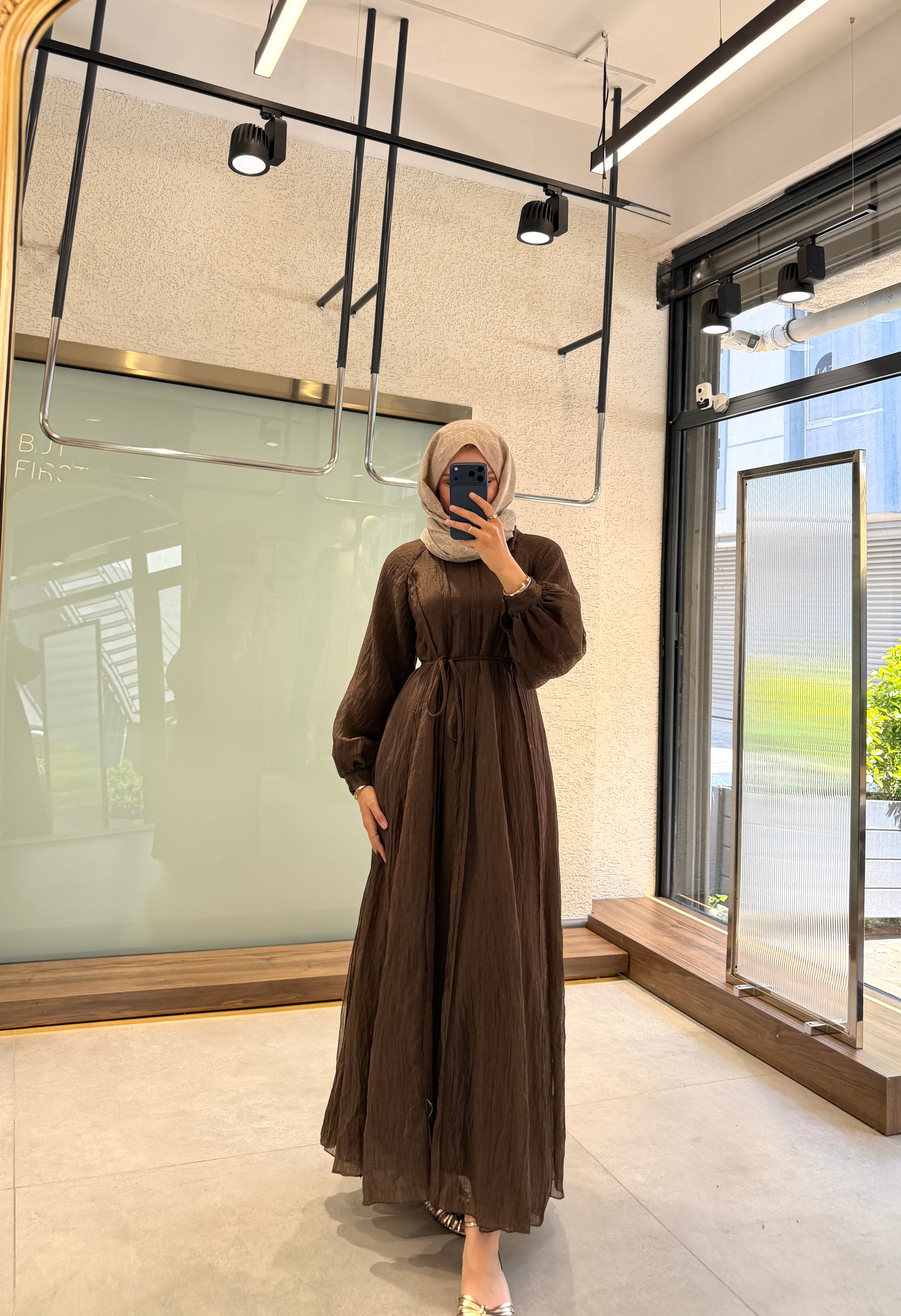 Belinay Elbise - Kahve