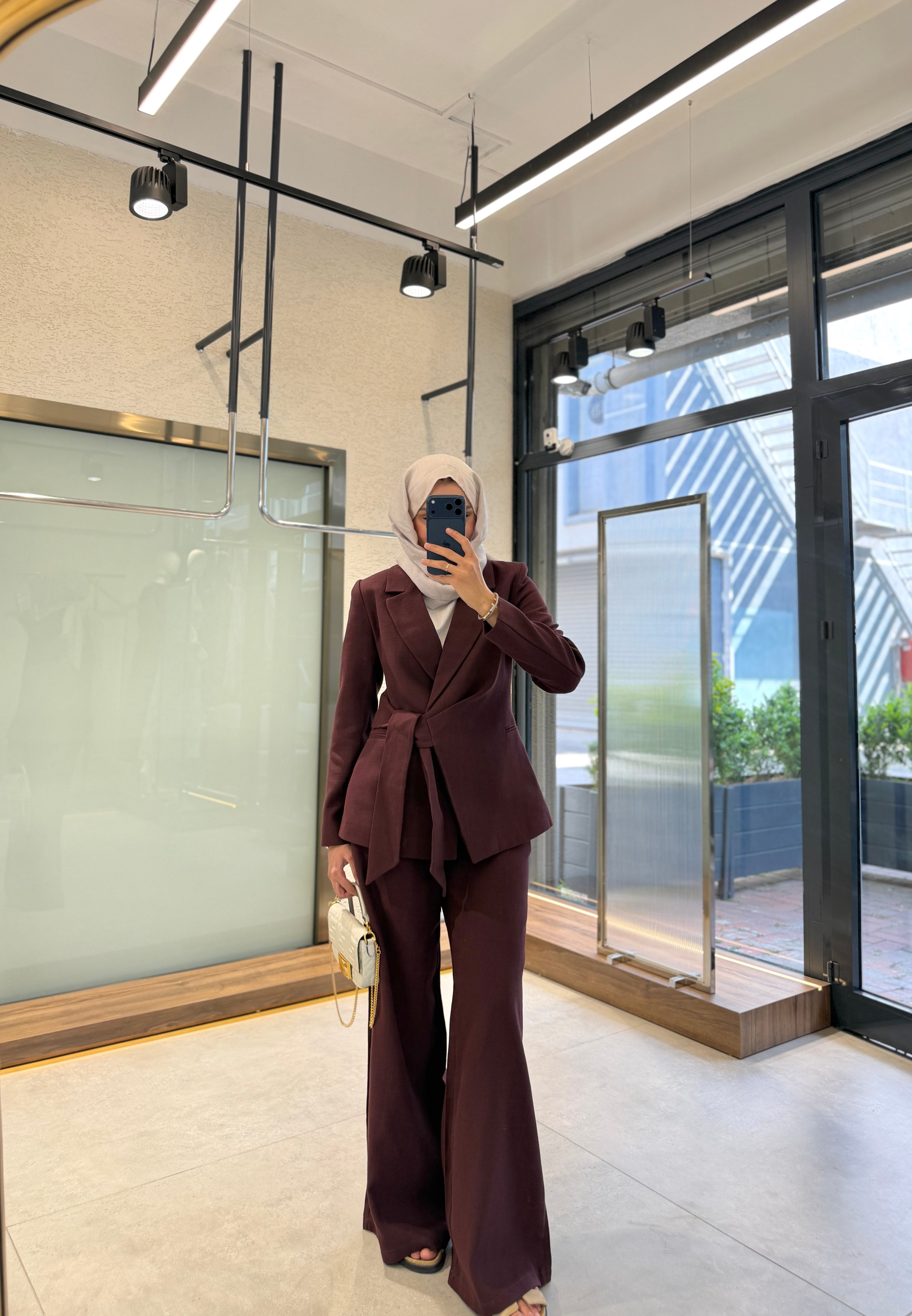 Nilda Blazer Takım - Bordo