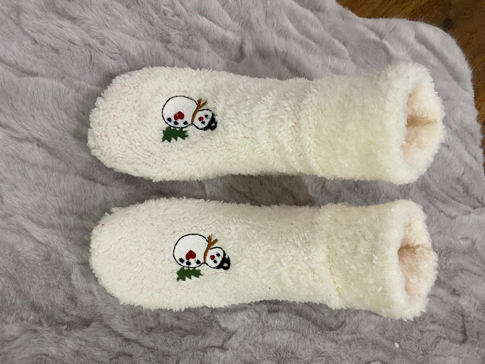 Mood Club-Welsoft Beyaz Kardan Adam Desenli Yılbaşı Çorabı