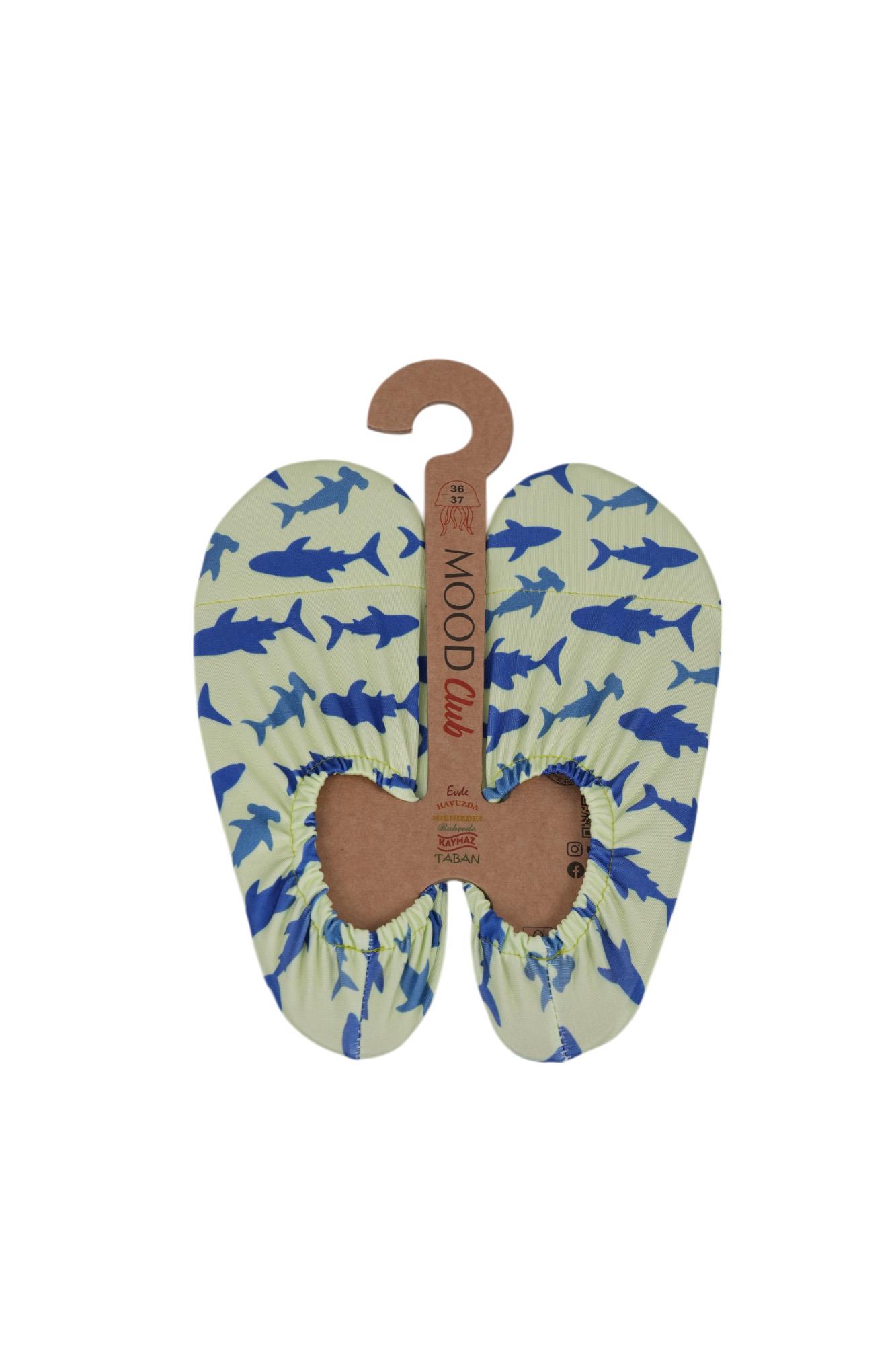 Mood Club-Blue Whale Deniz Ayakkabısı ve Çok Amaçlı Kaydırmaz Havuz Patiği