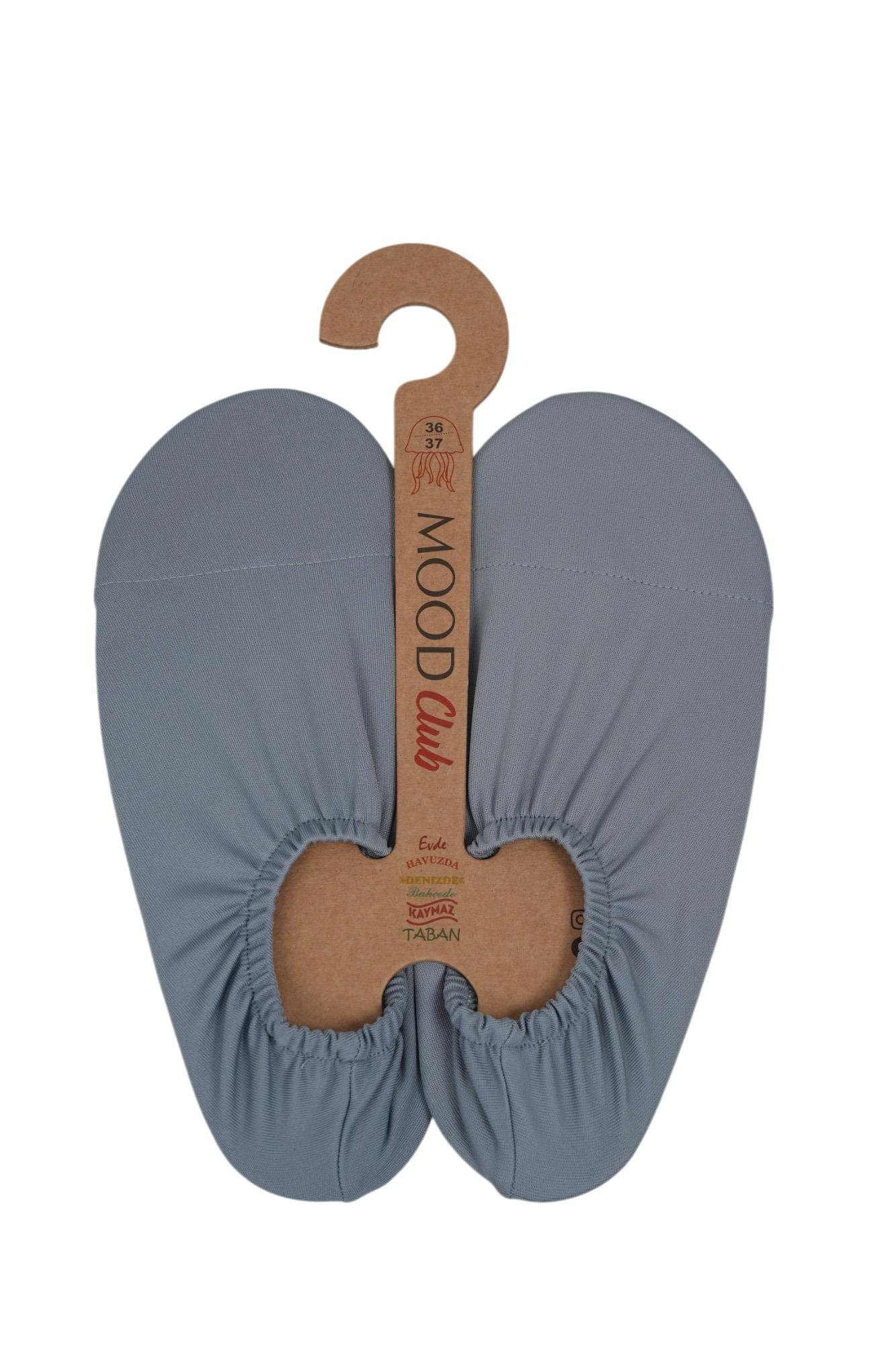 Mood Club-Gri Deniz Ayakkabısı ve Çok Amaçlı Kaydırmaz Havuz Patiği