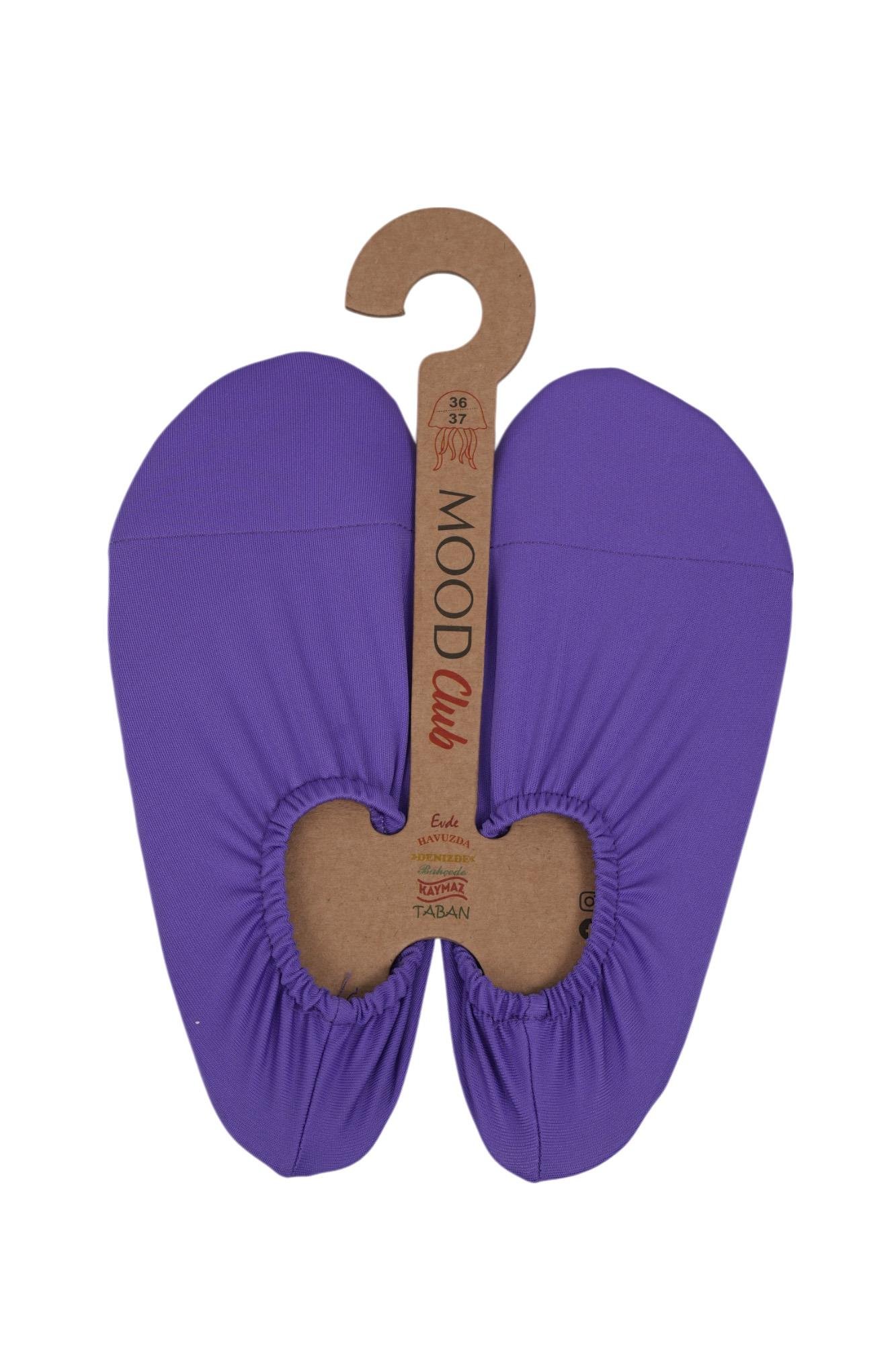 Mood Club-Mor Deniz Ayakkabısı ve Çok Amaçlı Kaydırmaz Havuz Patiği