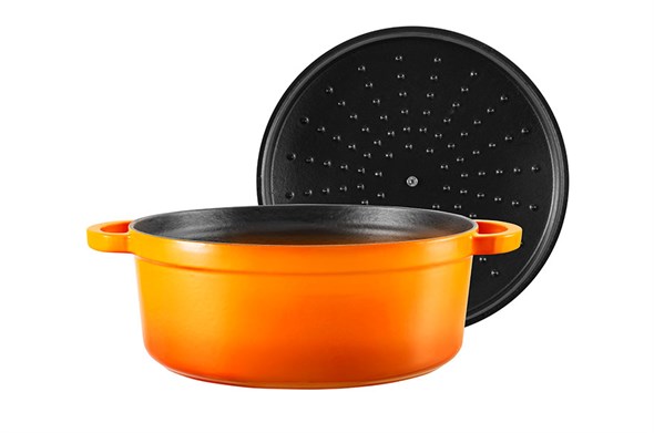 Voeux Amusant Round Casserole 24 cm Orange