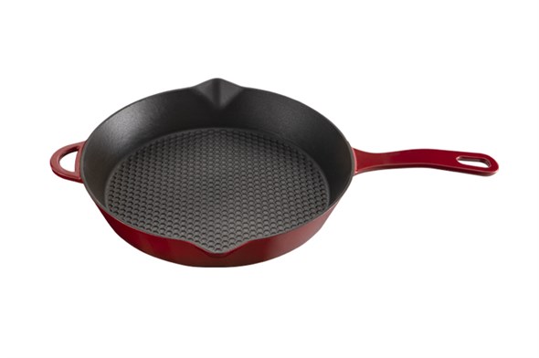 Voeux LAmour Cast Iron Round Skillet 28 cm Red