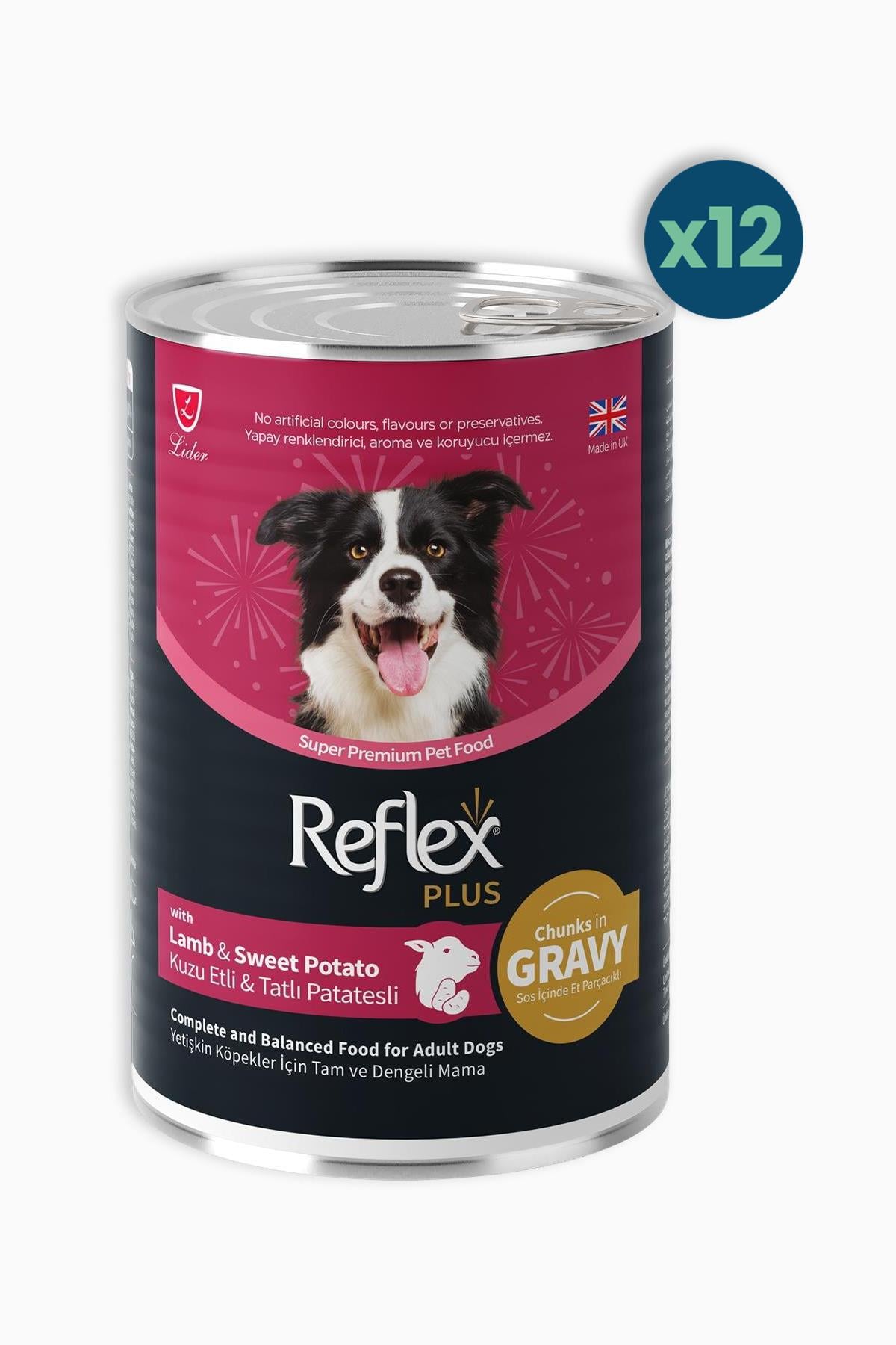 Plus Gravy Kuzu Etli ve Tatlı Patatesli 400 gr 12li Yetişkin Konserve Köpek Maması