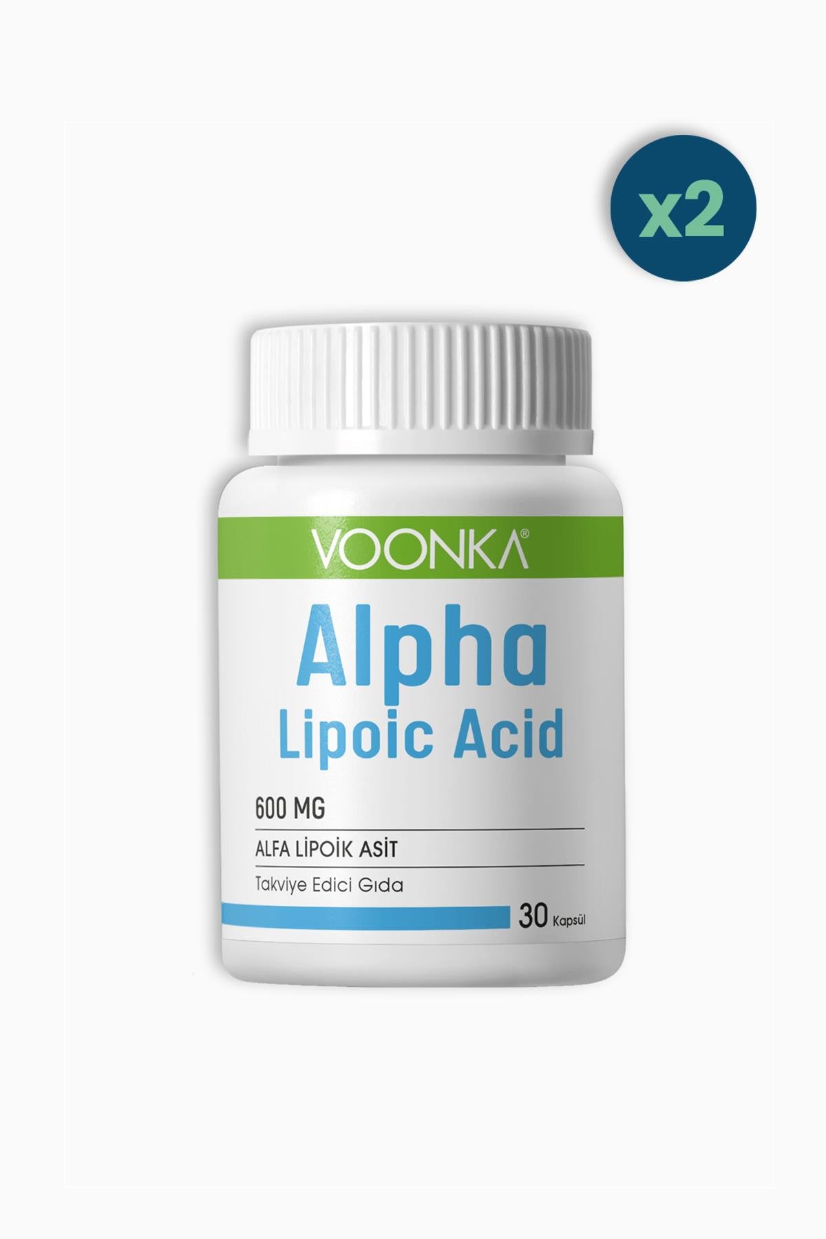 Voonka Alpha Lipoic Acid 600 mg 30 Kapsül 2 Adet