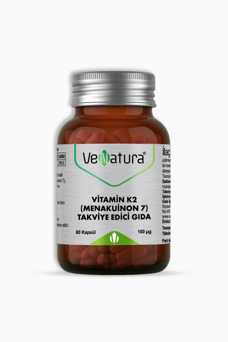 Venatura Vitamin K2 Menakuinon 7 Takviye Edici Gıda 60 Kapsül