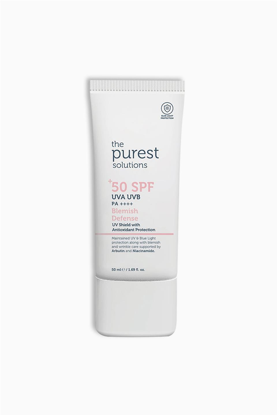 The Purest Solutions Blemish Defense Antioksidan Destekli Lekeli Ciltler SPF50+ 50 ml
