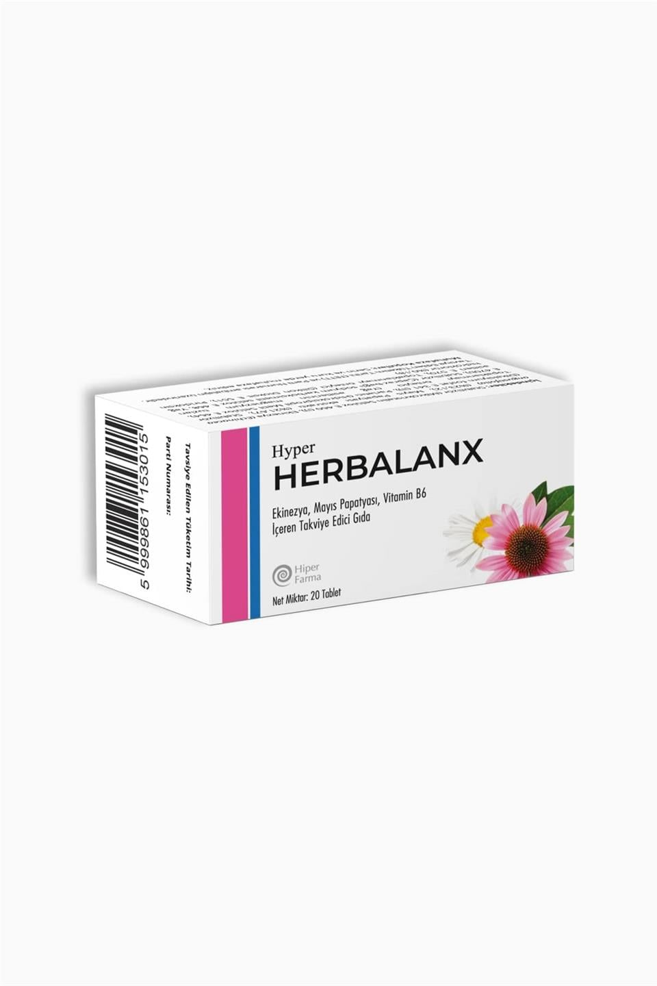 Hyper Herbalanx Ekinezya Mayıs Papatyası Vitamin B6 Tablet 20 Li