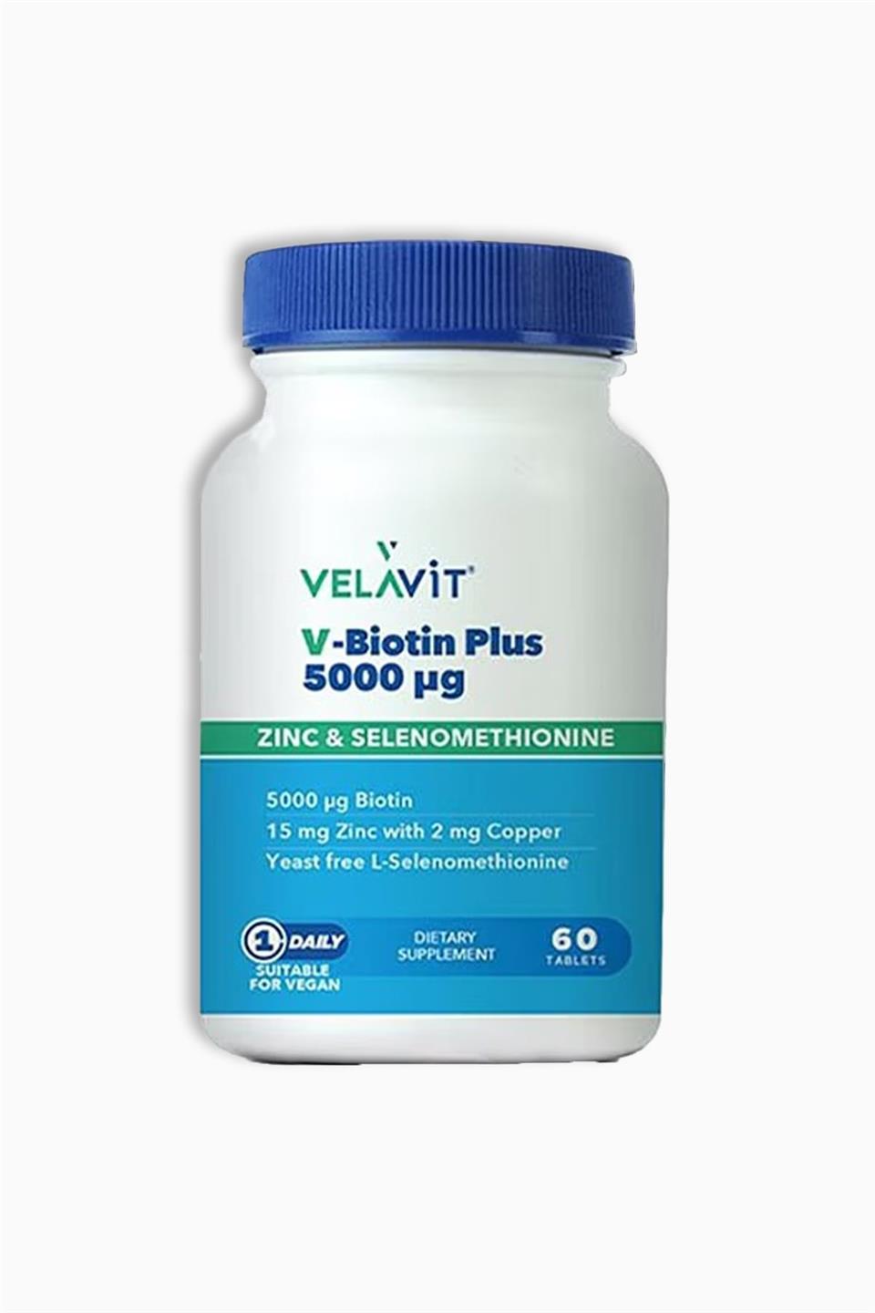 Velavit V-Biotin 5000 mg 60 Tablet