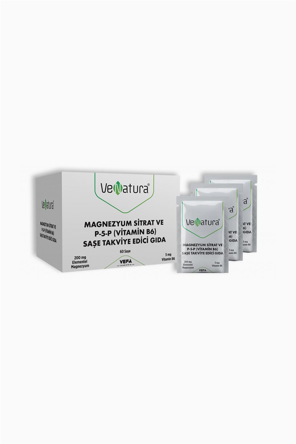 Venatura Magnezyum Sitrat Ve P-5-P (Vitamin B6) 60 Saşe