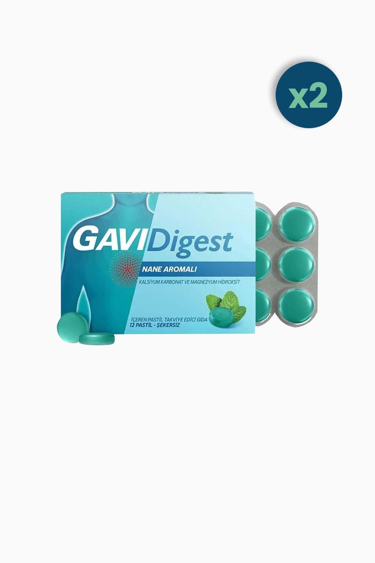 Gavidigest Nane Aromalı Şekersiz 12 Pastil 2 Adet