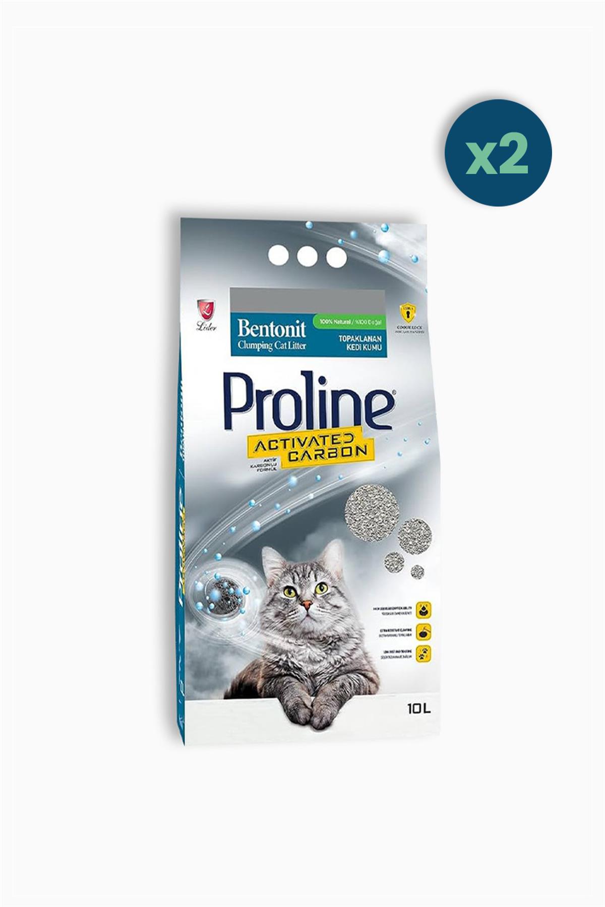 Proline Aktif Karbonlu Kedi Kumu 10 Litre 2 Adet