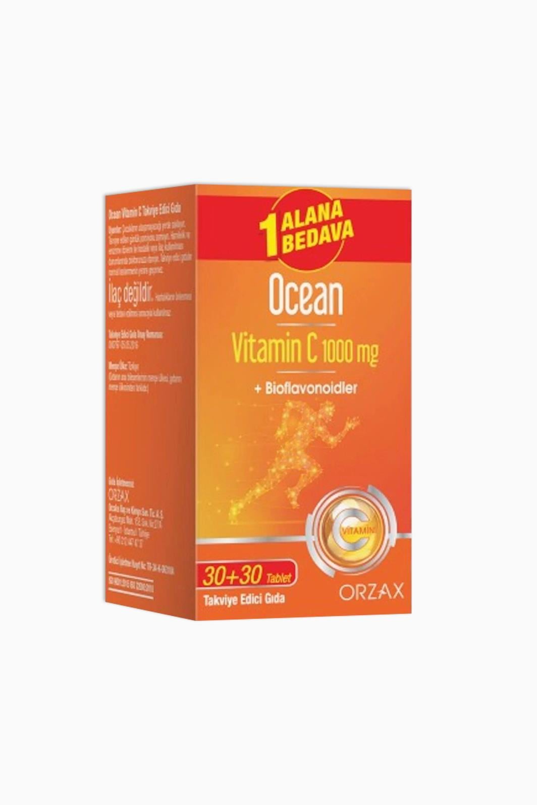 Ocean Vitamin C 1000 mg 30 Tablet - 1 Alana 1 Bedava