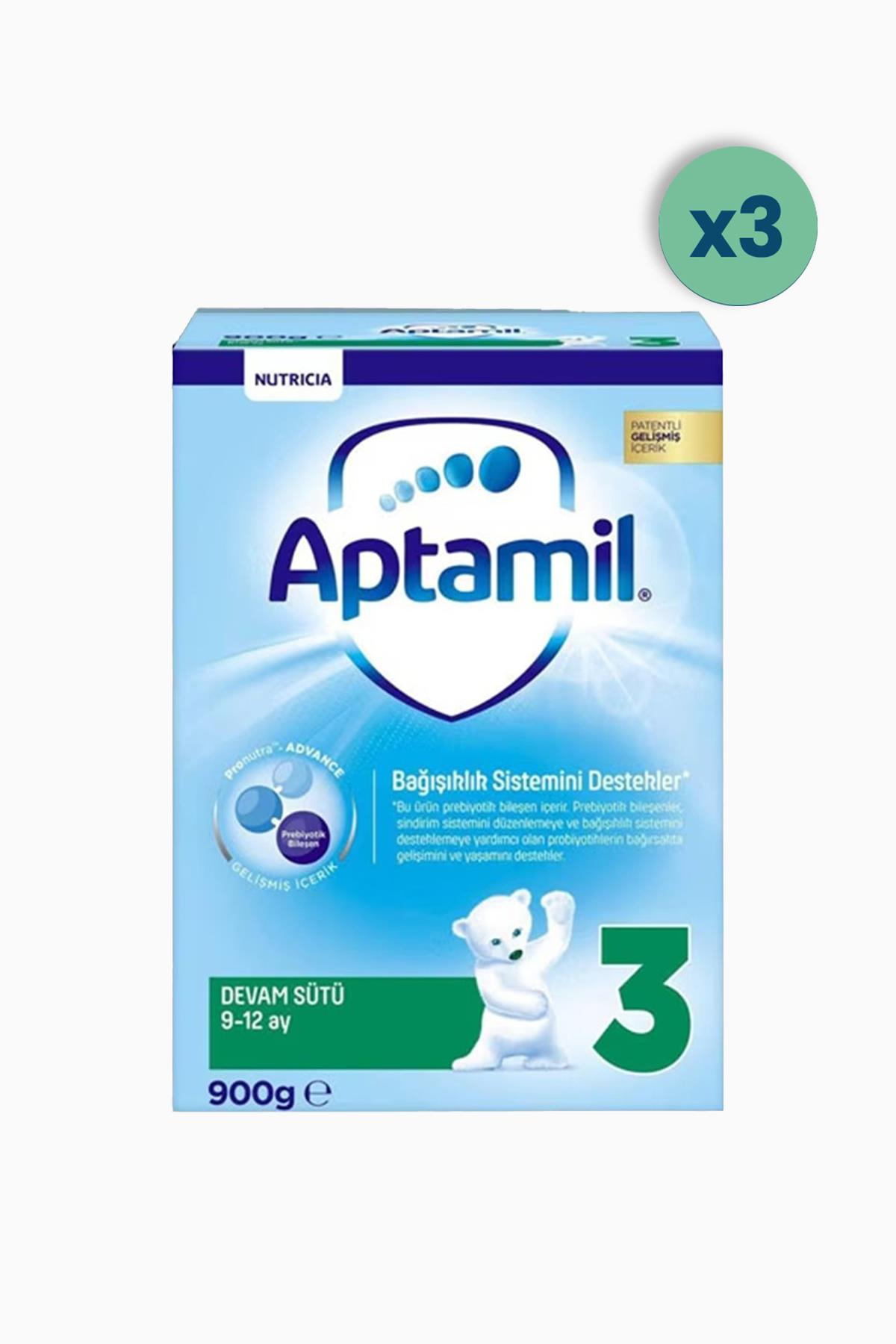 Aptamil 3 Numara Bebek Sütü 900 gr 3 Adet
