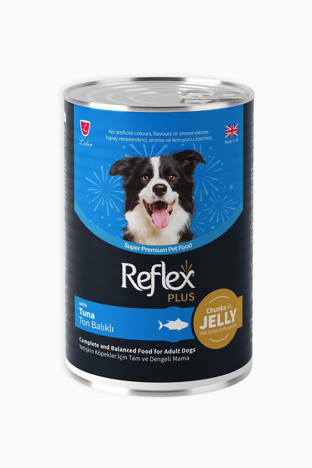 Reflex Plus Jöle İçinde Et Parçacıklı Ton Balıklı Yetişkin Köpek Maması 400 gr