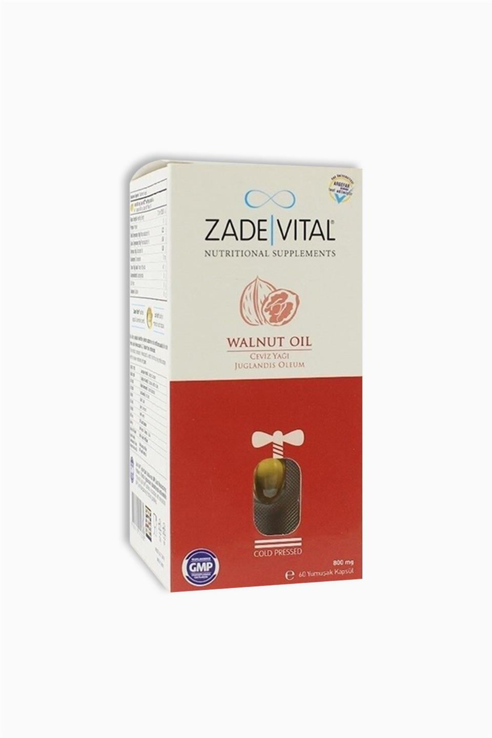 Zade Vital Ceviz Yağı 800 mg 60 Kapsül