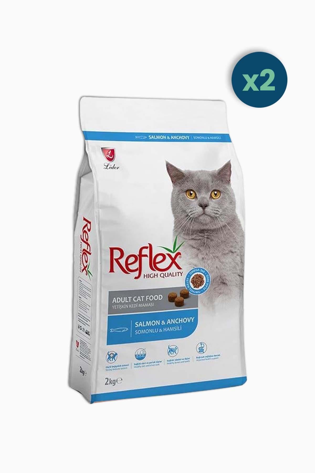 Reflex Somonlu & Hamsili Yetişkin Kedi Maması 2 Kg 2 Adet