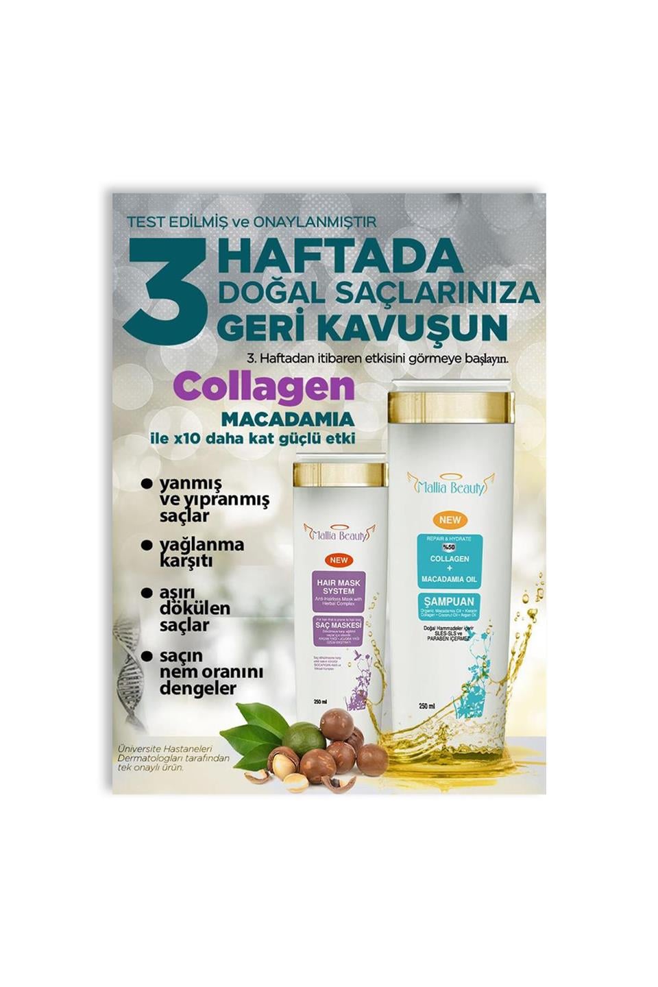 Mallia Beauty Saç Bakım Seti