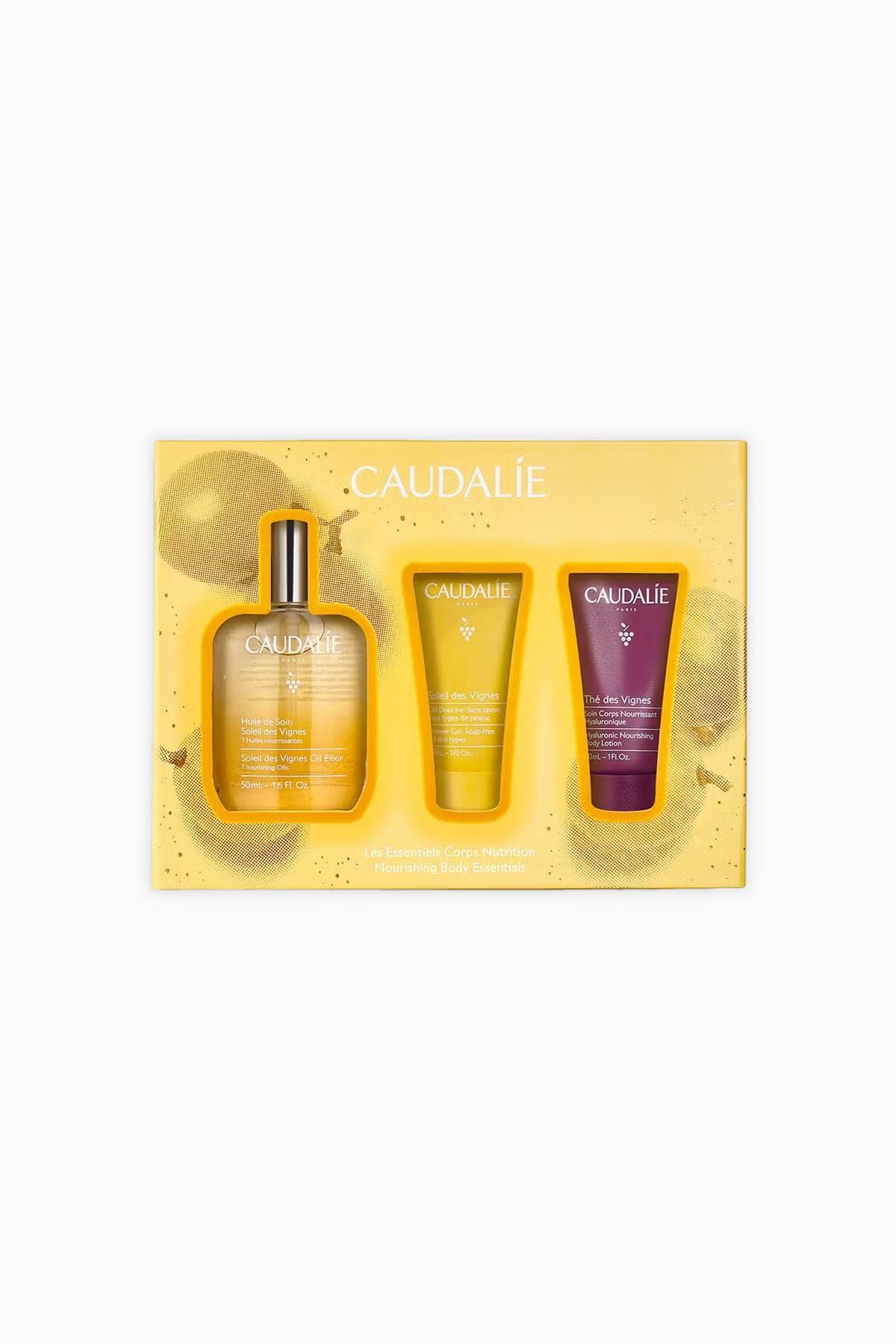 Caudalie Soleil des Vignes Elixir Yağ 50ml + Duş Jeli 30ml + Vücut Losyonu 30ml