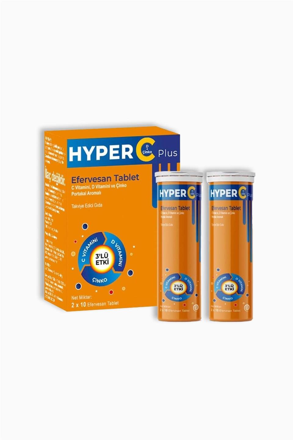 Hyper C Plus 3Lü Etki 20 Efervesan Tablet