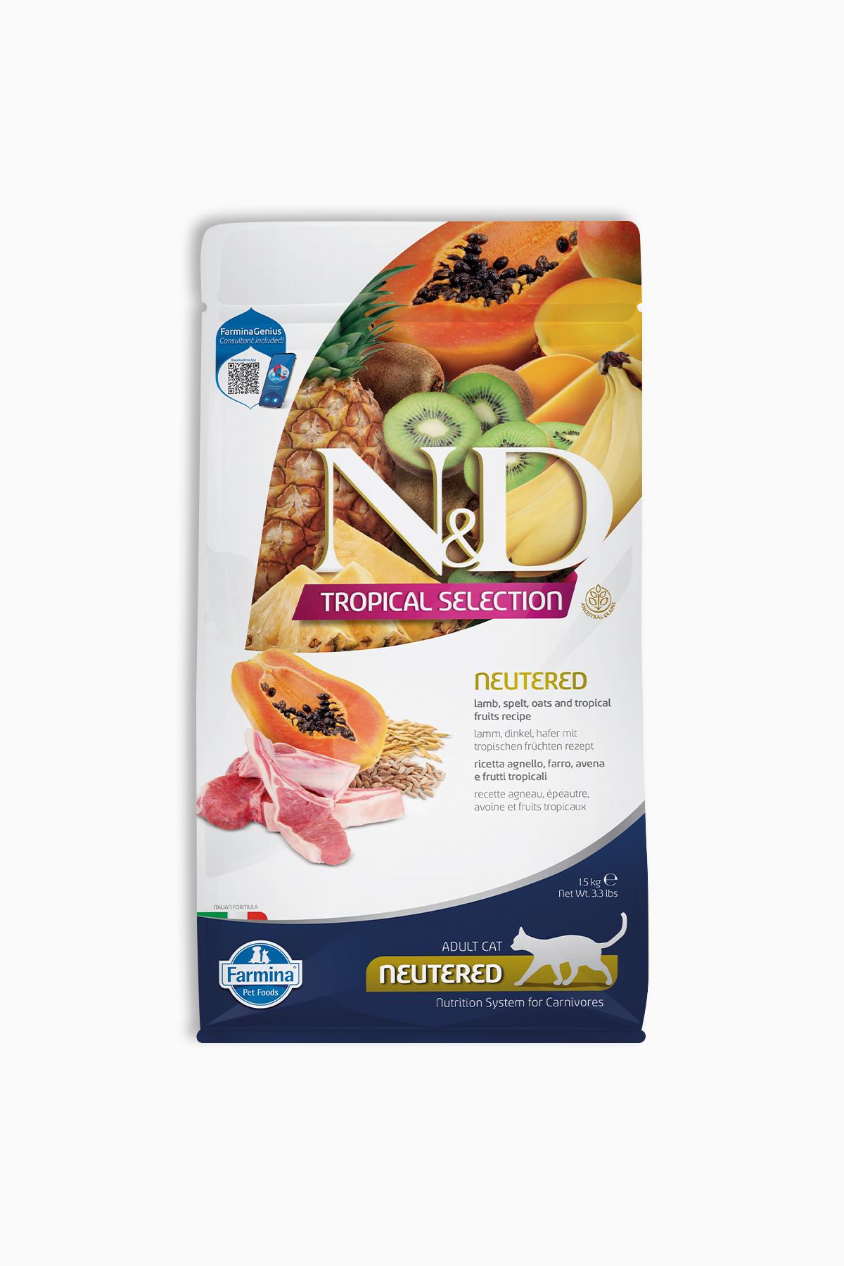 N&D Cat Tropıcal Selectıon Kuzu Kısır 1,5 Kg