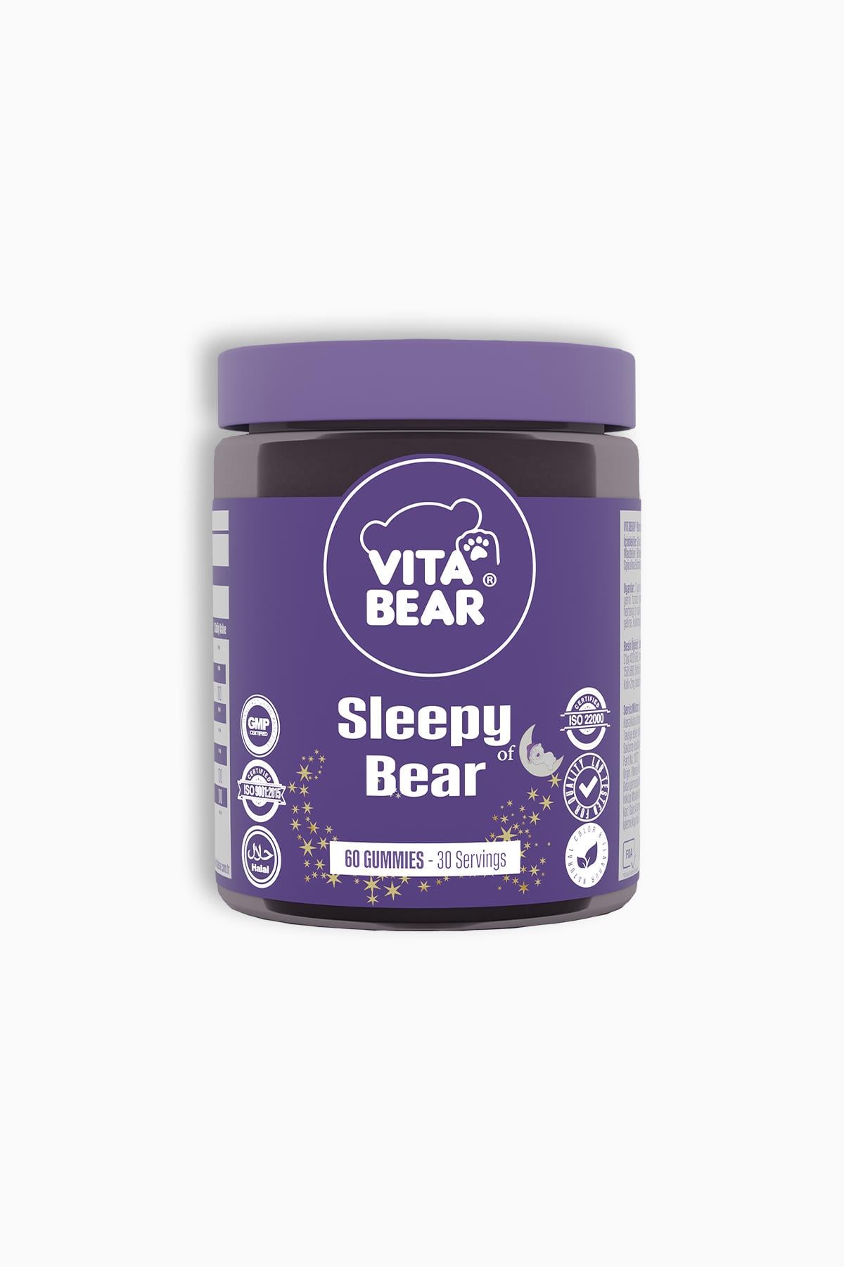 Vita Bear Sleepy Bear Gummy 3 mg Melatonin Vitamin 60lı