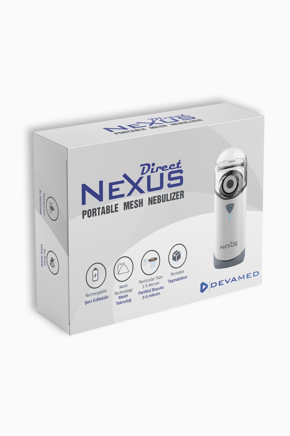 Direct Nexus Portable Mesh Şarj Edilebilir Nebulizatör