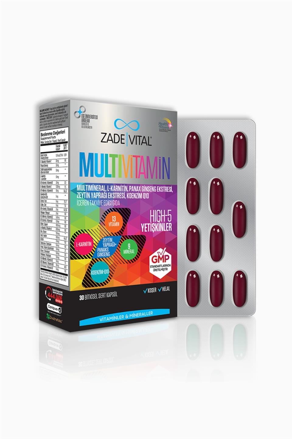 Zade Vital Multivitamin 30 Kapsül