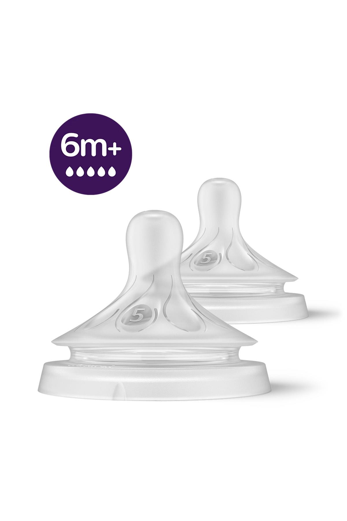 Philips Avent SCY965/02 Natural Response Hızlı Akış 6 Ay + 2li Biberon Emziği