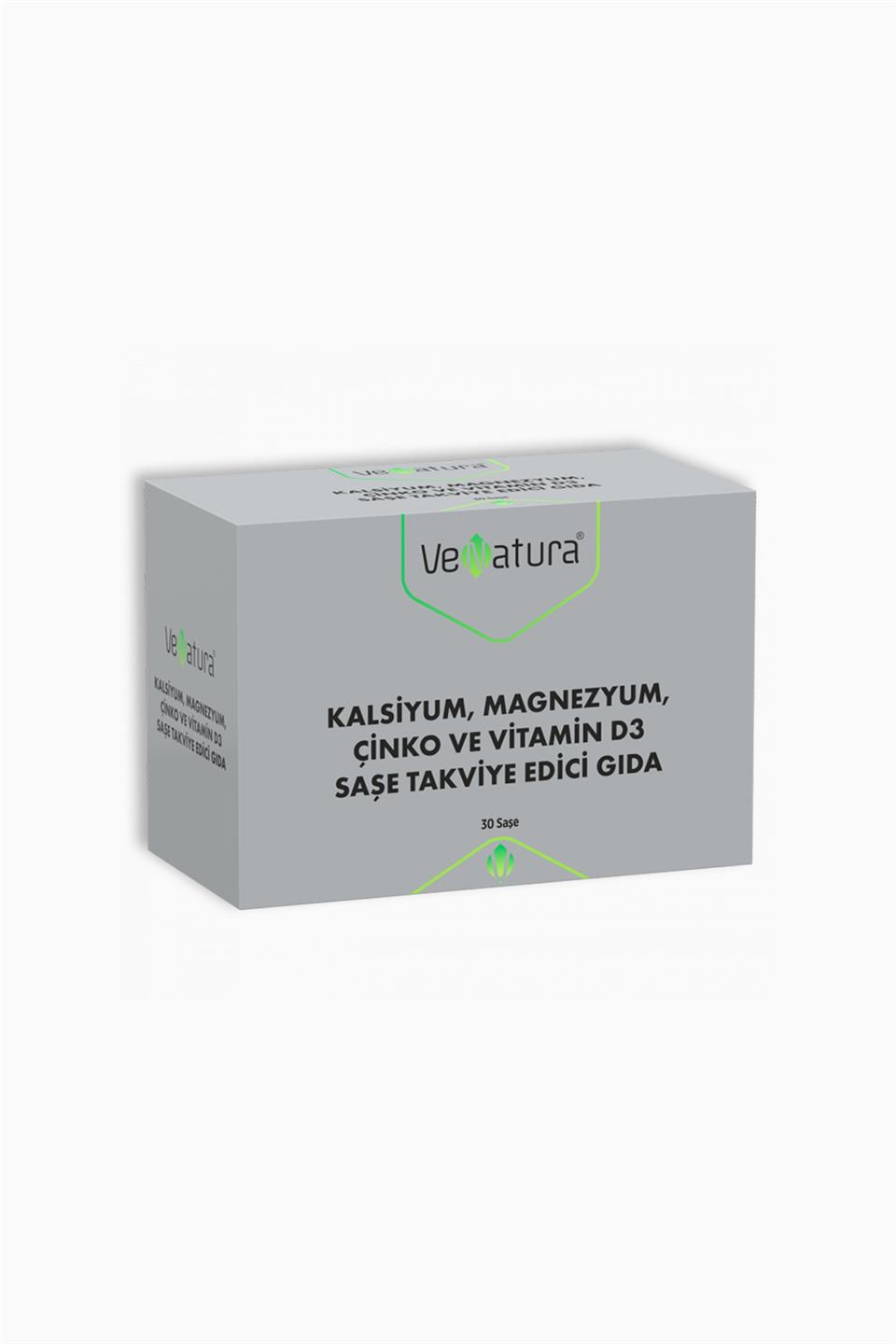 Venatura Kalsiyum Magnezyum Çinko ve Vitamin D3 30 Saşe