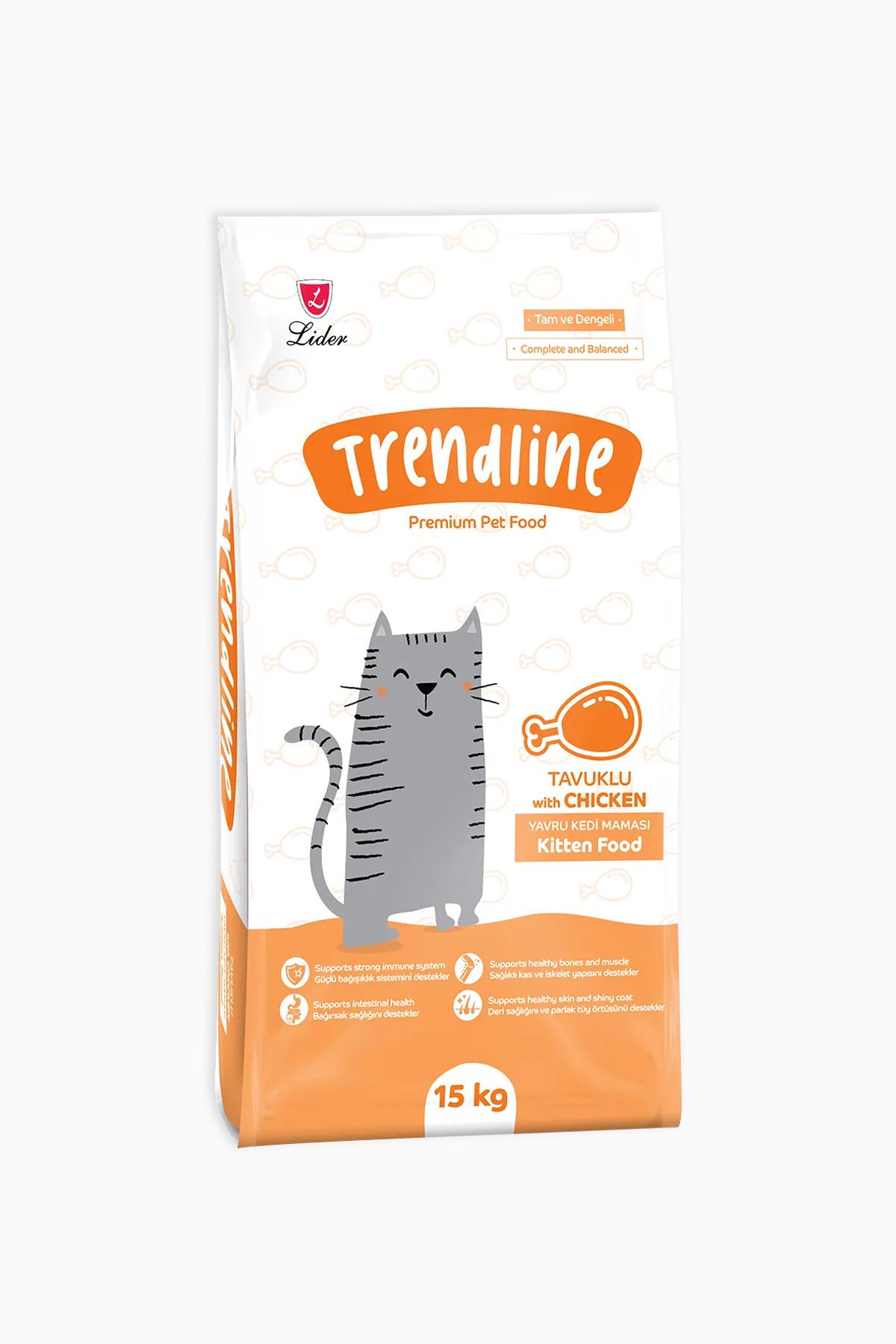 Trendline Tavuklu Yavru Kedi Maması 15 Kg