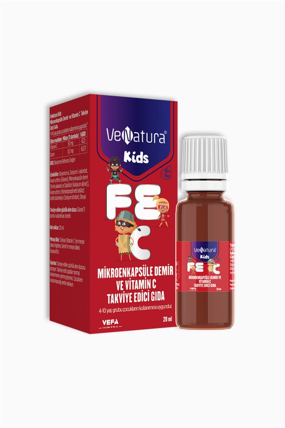 Venatura Kids Mikroenkapsüle Demir ve Vitamin C 20 ml