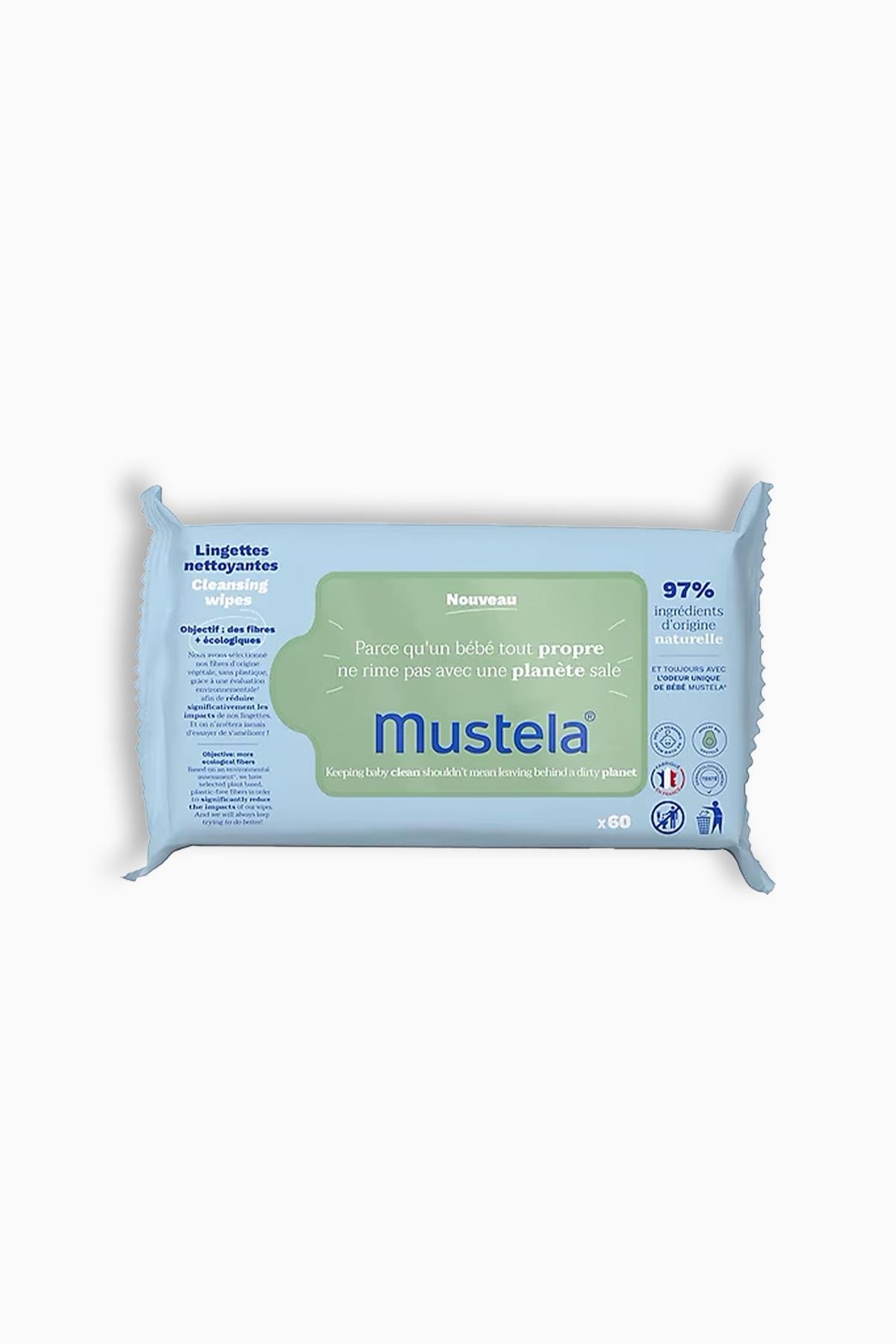 Mustela Kompost Edilebilir Islak Mendil 60 Yaprak