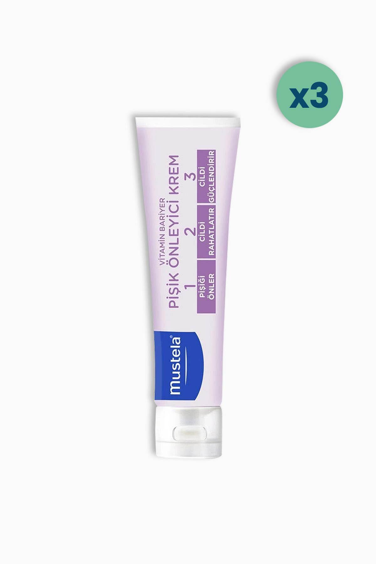 Mustela Vitamin Barrier 1.2.3 Pişik Kremi 50 ml 3 Adet