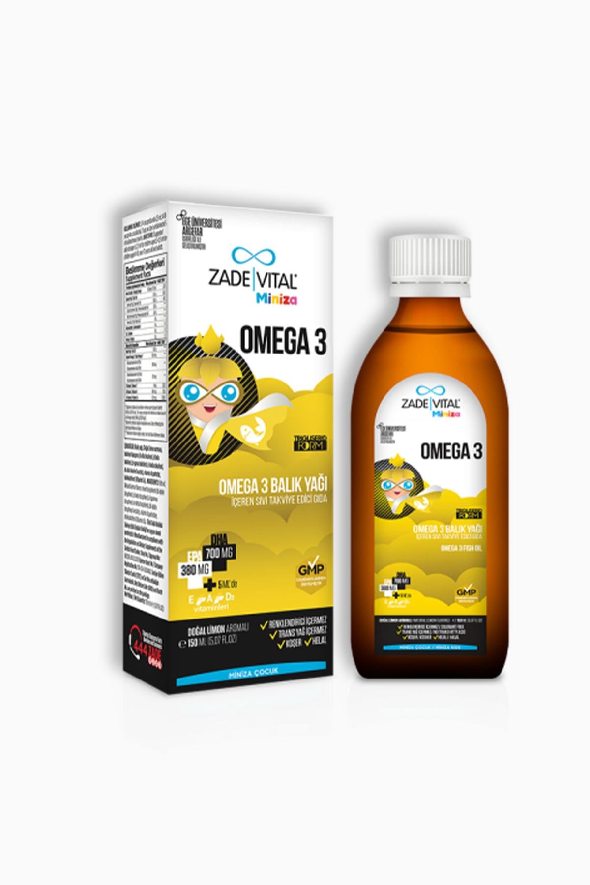 Zade Vital Miniza Omega-3 Balık Yağı 150 ml