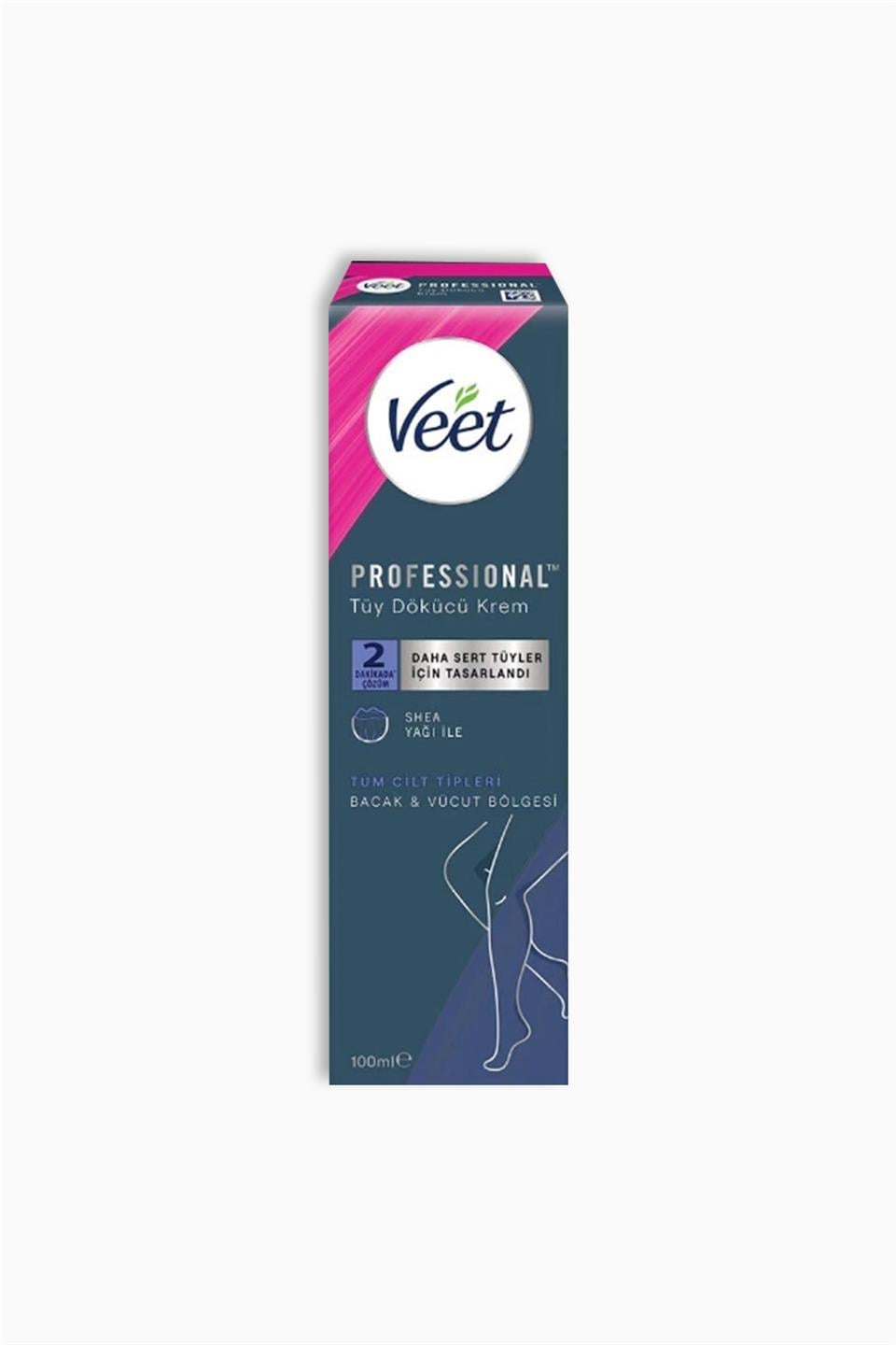 Veet Bacak Ve Vücut Bölgesi İçin Professional Tüy Dökücü Krem 100 Ml